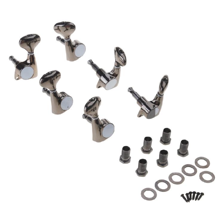 6Pcs Metal Guitar Tunings Pegs 3 Left 3 Right Guitar Machine Heads Knobs Tuner Replacement Guitar Accessories Enduring