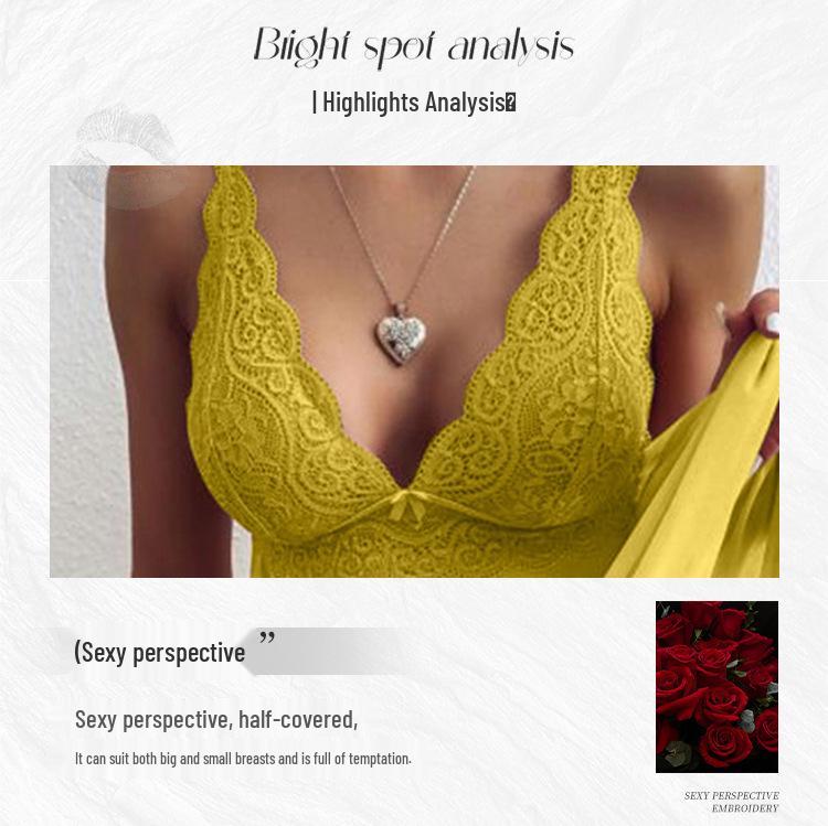 Women's Sexy Lace Sling V-Neck Nightdress