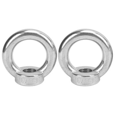 2pcs Eye Nuts Stainless Steel Lift for Ocean Industry Yachts Speedboats Motor Boats Passenger ShipsM16 700kg Load