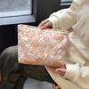 Aesthetic Floral Makeup Bag Cosmetic Pouch Large Capacity Zipper Closure Waterproof Women Travel Toiletry Bag Makeup Organizer