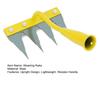 Weeding Rake with High Carbon Steel Teeth Wooden Handle Garden Weed Remover Lightweight Weeder Tool
