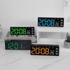 Digital Wall Clock with Large LED Display Week Day Temperature Alarm and Remote Control Three Brightness Levels