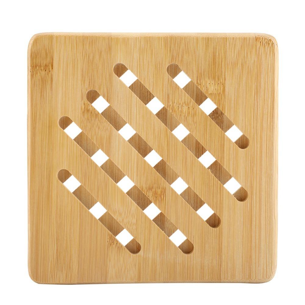 Heat Resistant Placemat Bamboos Insulation Pad Non Slip Table Mat  Hot Dish Placement