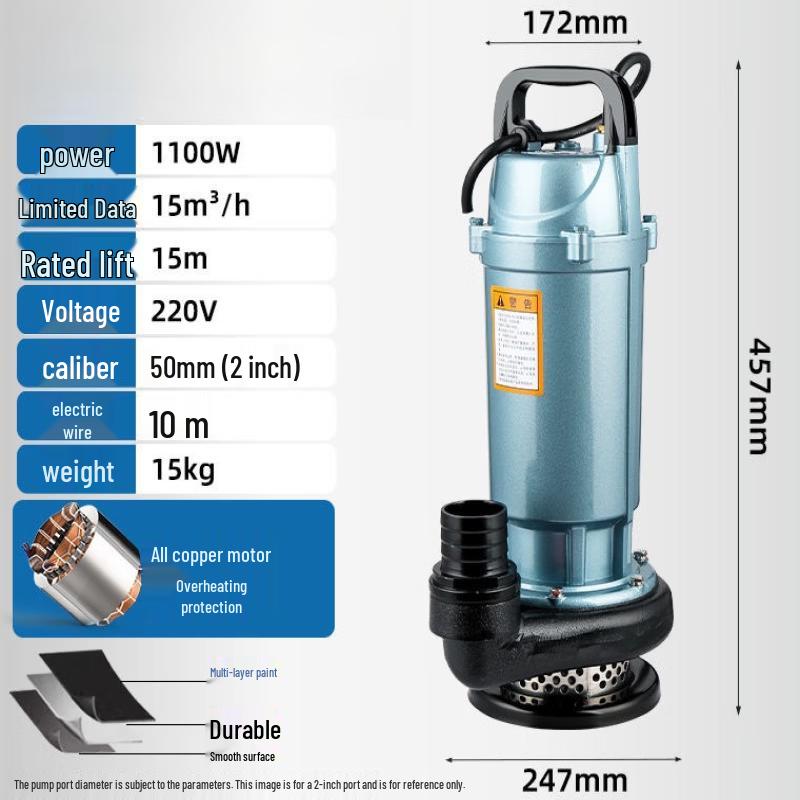 

Jundingying QDX 1.1kW 220V Single-Phase Submersible Water Pump