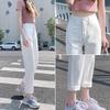 Women's Trendy High-Waisted White Slimming Carrot Cropped Pants