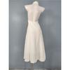 Foreign Trade Order Summer New Fashion Hanging Neck Sexy Backless Dark Lines Slimming Simple White Elegant Gyaru Dress