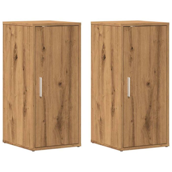 VidaXL Shoe Cabinets 2 Pcs Artisan Oak Engineered Wood, Shoe Storage Cabinet, Rack 856707