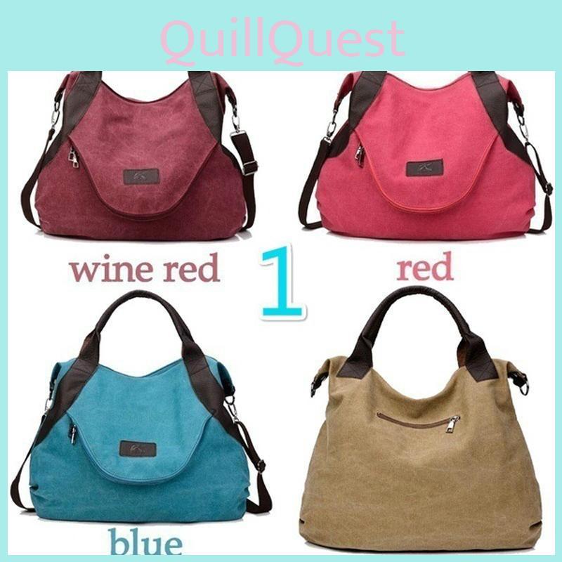 Premium Quality Large Pocket Casual Women's Shoulder Cross Body Handbag With Canvas Leather Material
