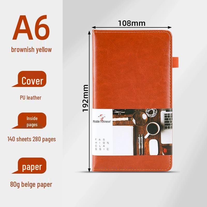 Shenshi A6 Business Creative A5 Leather Cover Thick Notebook