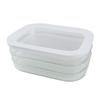 Three-Layer Transparent Food Storage Box for Cooked Meat and Bacon with Lid