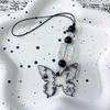 Ancient Han Costume Pendants Trendy Butterfly Phone Lanyard Adorable Butterflys Pendants for Phone Bag Keychain Camera
