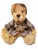 [USED] Color Rich Teddy Bear Plush Checkered Coat Vintage