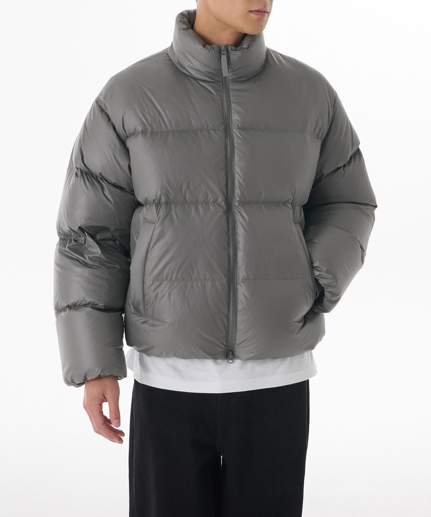 Musinsa Standard Glossy Ripstop Down Puffer Short Padded Jacket [Titan Grey]