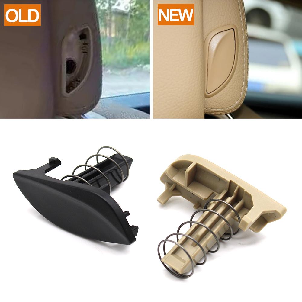Car Front Seat Beige Black Headrest Switch Button Spring Cover For BMW 5 7 5GT X5 X6 Series F10 F11 F01 F02 F07 E70 E71 E72