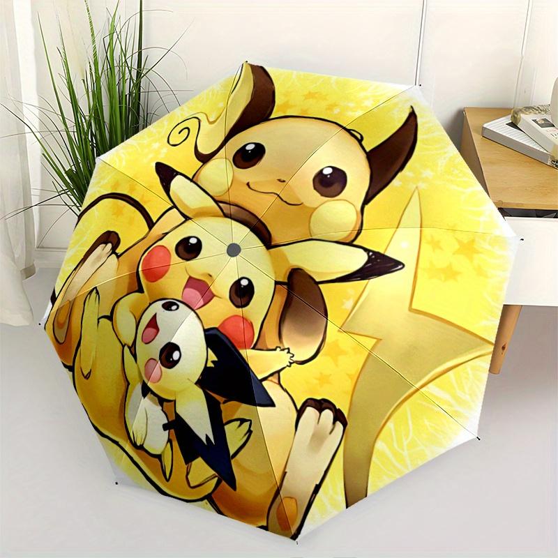 

1pc Pikachu Family Umbrella: Automatic Opening & Closing, Foldable Design, Outdoor Use, Gift for Fans & Travelers.F046