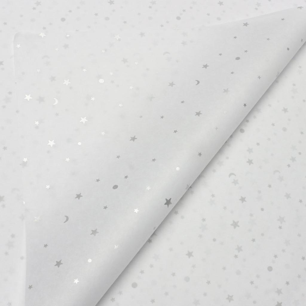 Star Moon Tissue Paper Minimalist Foil Printed Paper Floral Wrapping Paper Foil-Printed For Floral Studios Bouquet Wrapping