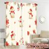 2pcs,Curtains Cute Snowmen And Bird Border (3) Popular Curtains Digital Printed Prints Light Filtering Curtains Decorations For
