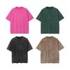 Summer Men T-shirt Round Neck Solid Color Distressed Casual Style Short Sleeve Loose Pullover Daily Wear Youthful Teenager Sport Top