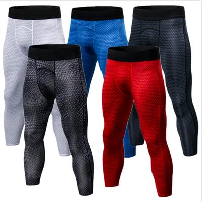 Men's Active Pants Running Cropped Trousers Tights Sports Legging Quick Dry Fitness Outdoor Gym Jogging Pants