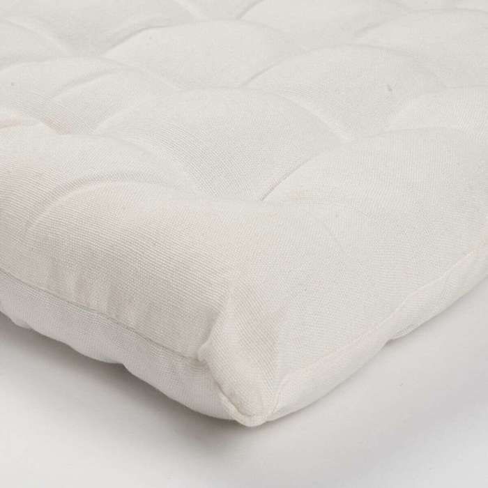 Galette de chaise 38 x 38 cm Blanc Ecru