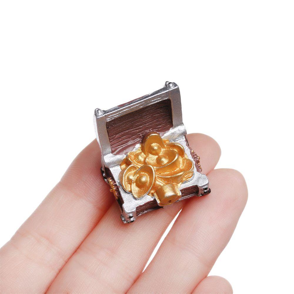 Creative Micro Landscape Doll House Ornament Treasure Chest Figurine Pirate Adventure Game Miniature Cashbox Jewelry Box