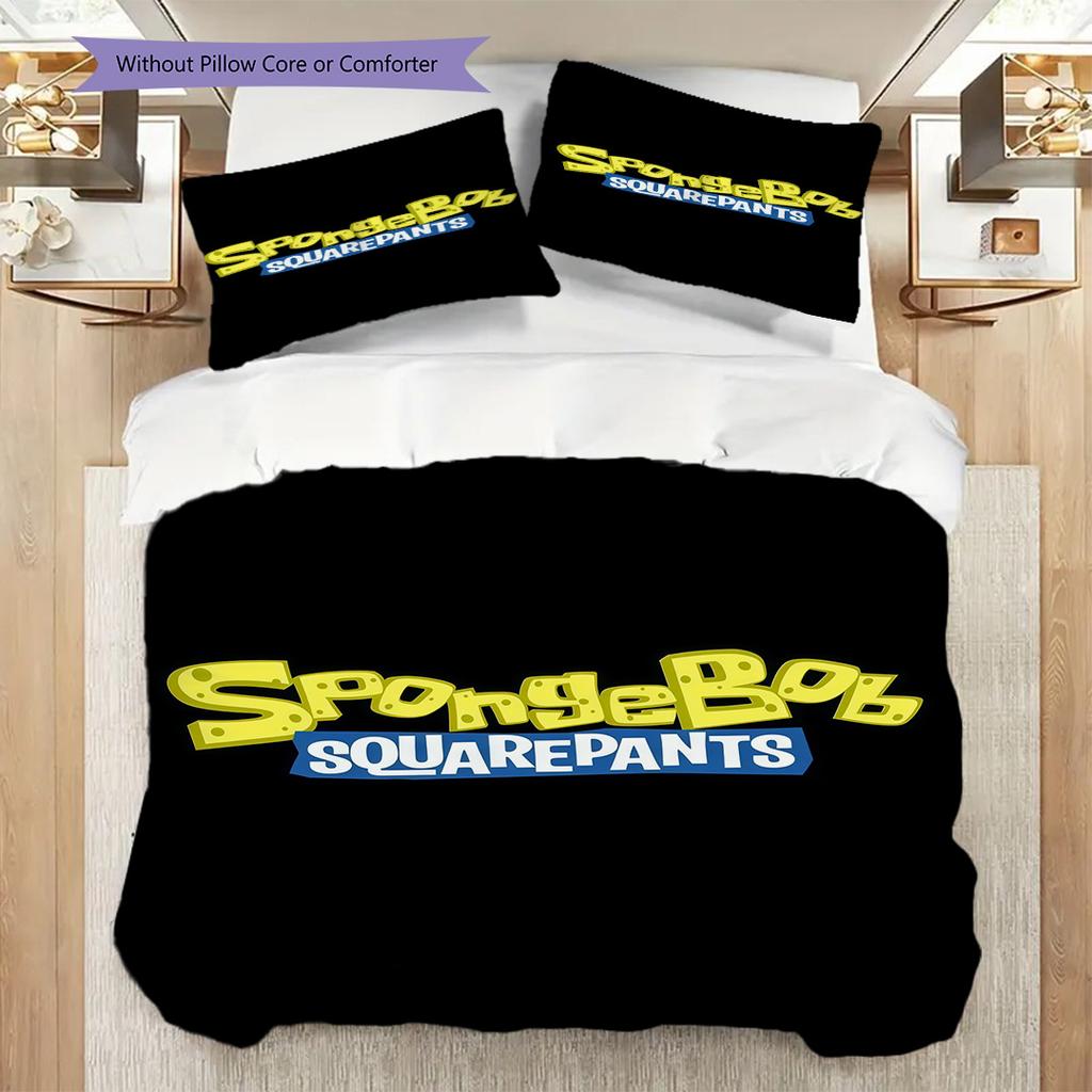 Spongebob Squarepants Movie Bedding 1 Duvet Cover 2 Pillowcase Without Core Soft And Comfortable Duvet Cover And Pillowcase Bedding Set