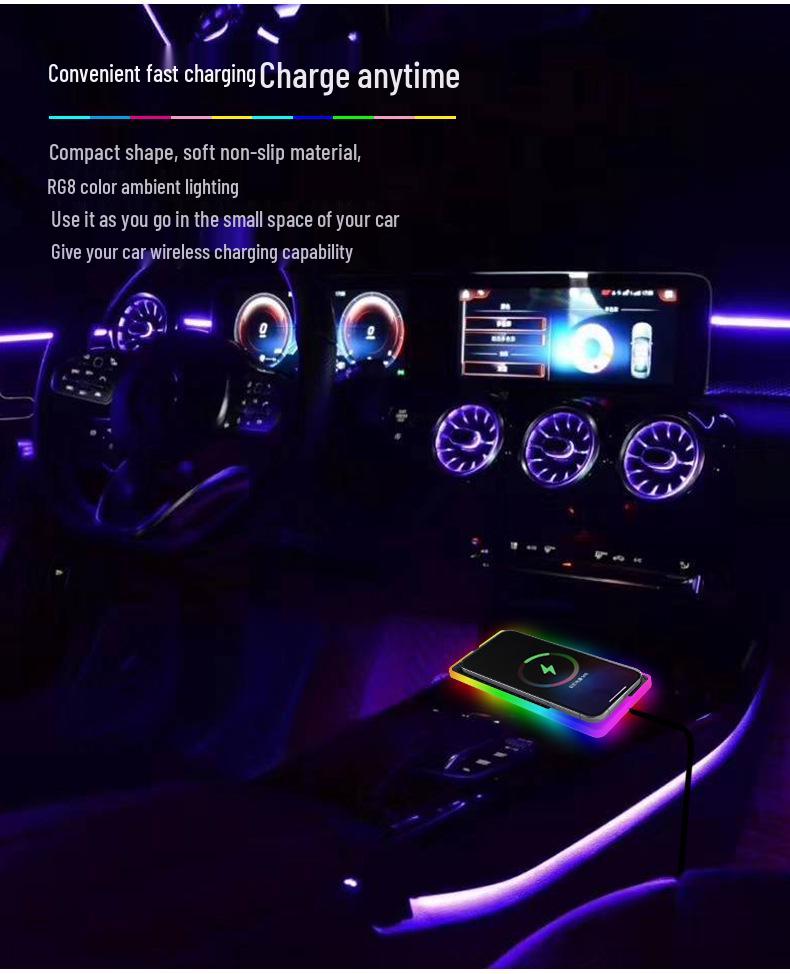 15W Fast Wireless Car Charger for Apple 14/15 - Solves Lens Protrusion, Luminous Design