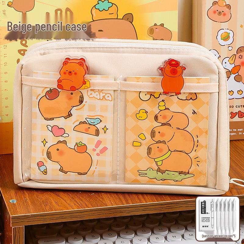 Capybara Pencil Case - Large Capacity, New Model for Students