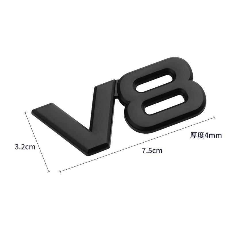 Car 4X4 large displacement standard digital 4wd tail standard 3D stereo four-wheel drive metal car sticker letter sticker v6V8 car logo