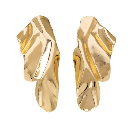 1 Pair Stud Earrings Geometric Irregular Design Metal Earrings Exaggerated Mirror Surface Drop Earrings Jewelry Gift