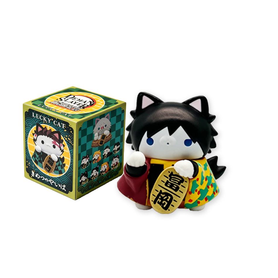 NIEUWE Anime Merchandise Demon Slayer Tanjirou Kamado Katten Serie Figuren Exquis en Schattig Q-Versie Handgemaakt Ornament Verjaardagscadeaus