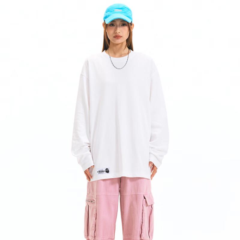 Fingercroxx Men's Loose Fit Long-Sleeve Cotton T-Shirt