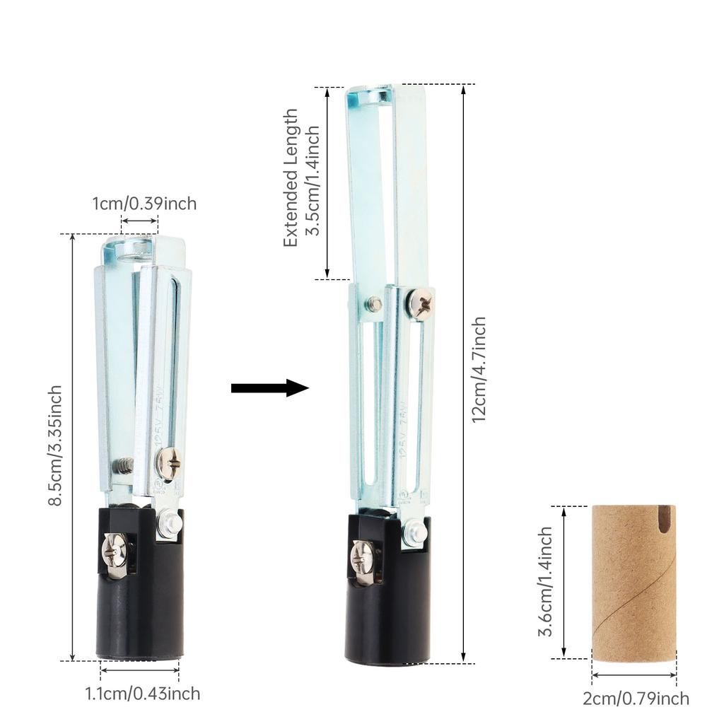 E12 Socket Adjustable Bulb Candelabra Base Lamp Holder Light Bulb Socket Bracket Lamp Cap for Candle Lamp / Crystal Light