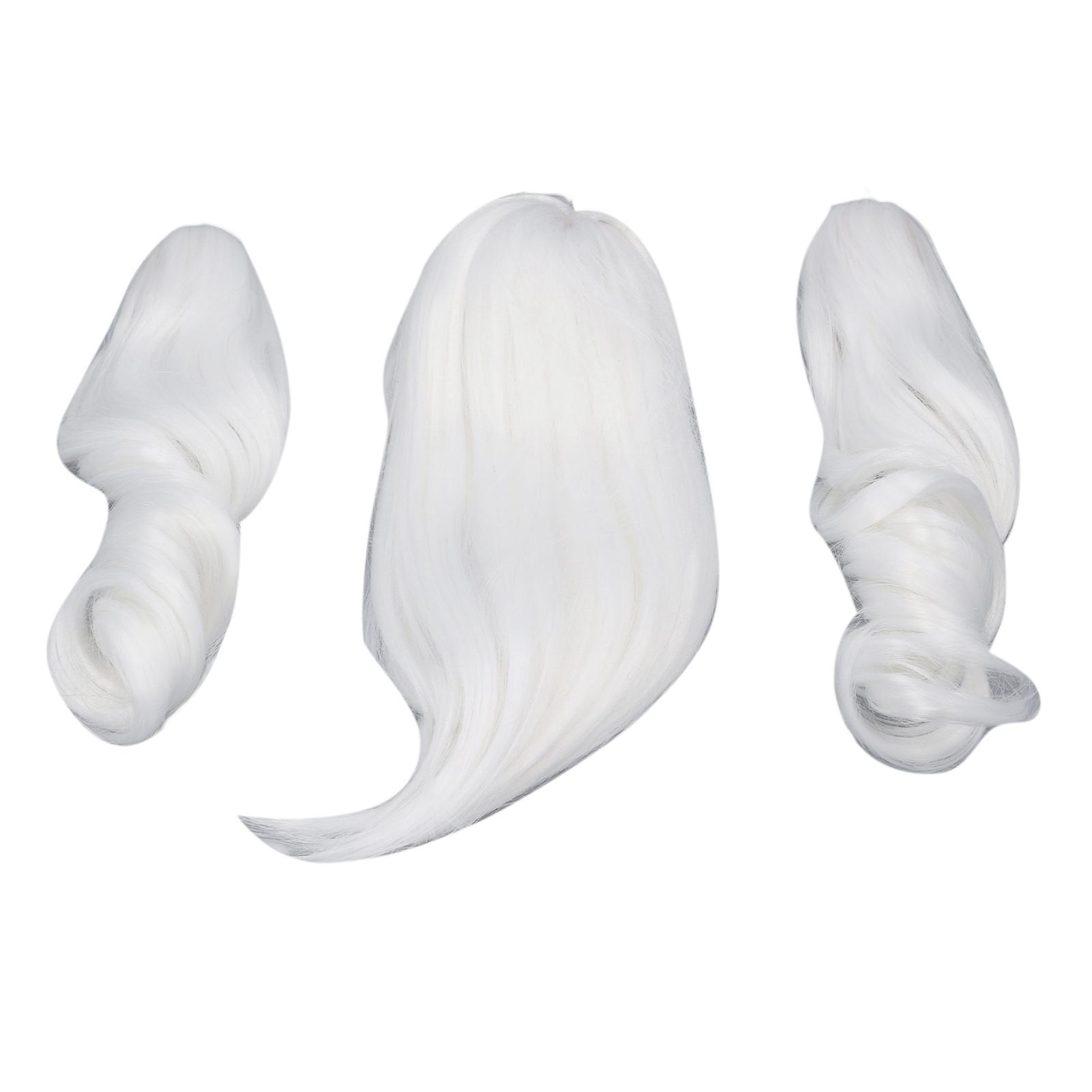 

Парик для куклы 22-23 см по окружности головы, мягкий шелковистый парик с длинными волосами и двумя заколками-крабами, парик с хвостиком