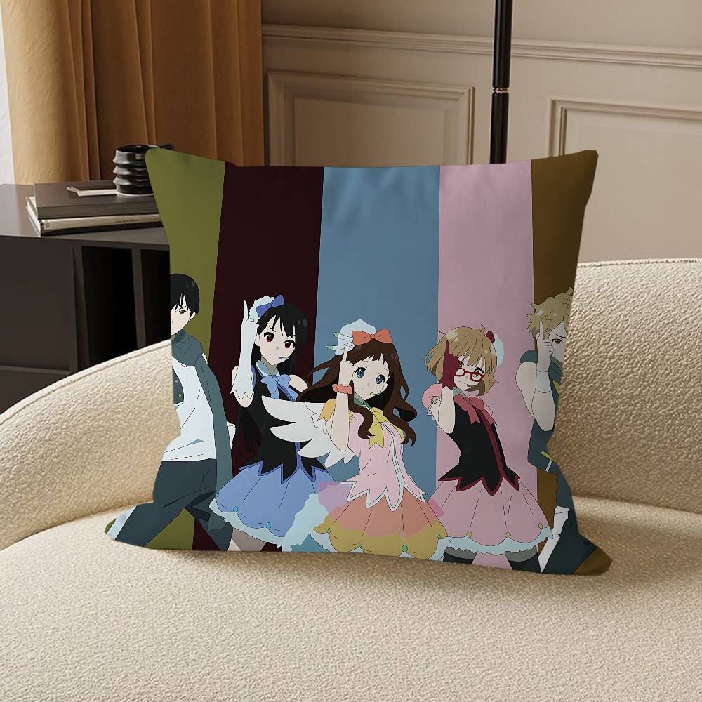 

Anime B-Beyond the Boundary Pillow Cushion Cover Pillowcase Living Room Sofa Home Decor Customized 12x12Inch