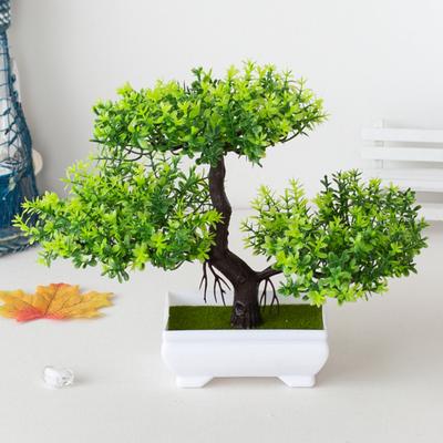 1 pezzo di fiore artificiale di pino pianta fotografia puntello matrimonio casa decorazione bonsai