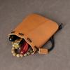 Genuine Leather Jewelry Pouch Soft Protective Bag For Necklaces Earrings Gift Packaging Customizable Size Color