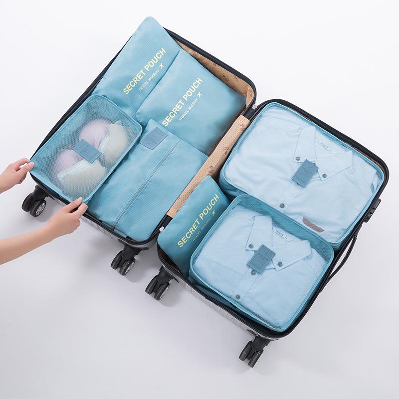 Travel Storage Bag Seven-Piece Set Clothes Sorting Organizer Bag Suitcase Clothing Packing Storage Bag