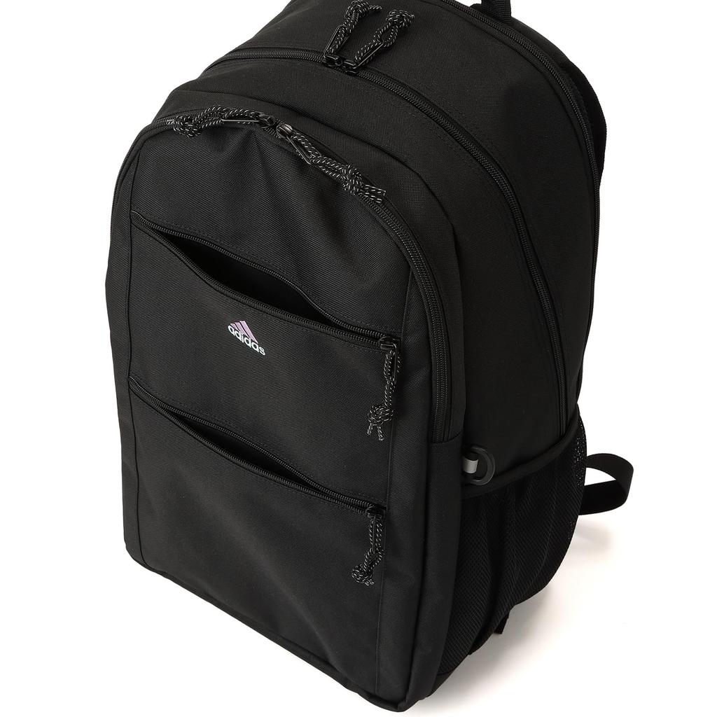 Backpack B4 size storage inch PC storage 31L Round type 1 compartment School bag School backpack Black x Sky x Gray H47 x W31 x D20cm [Adidas] 15.6