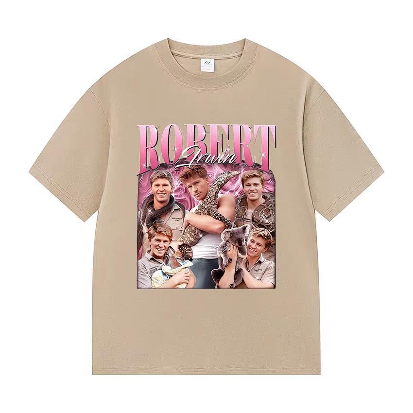 

Funny Robert Irwin Wildlife Zoo Graphic T Shirt Unisexs Women Vintage Fashion Oversized Tshirts Unisex Harajuku Clothing Tshirt S