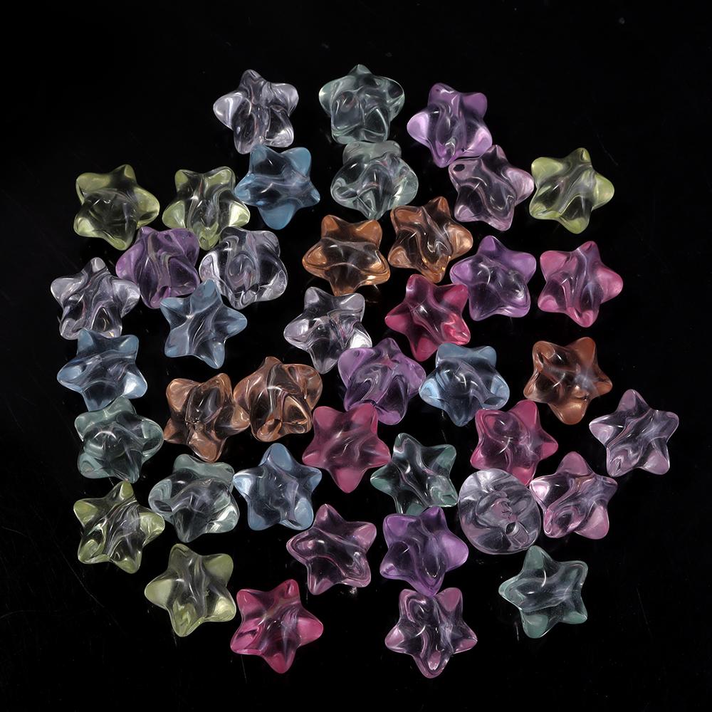 

100pcs Acrylic Star Beads Macaron Color Loose Spacer Beads For Jewelry Making DIY Bracelets Necklace Phone Key Chain Accessories