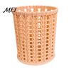 Pen Holder Imitation Rattan Holder, Round Hollow Desk Organizer, Large Capacity Pencil And Gadget Cup for Pens Pencils Makeup Brushes, Nordic