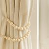 2Pcs Handmade Bead Curtain Buckles Farmhouse Style Curtain Tie Rope Curtain Tie Backs Home Decor