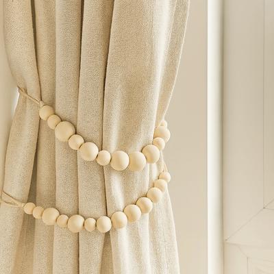 2Pcs Handmade Bead Curtain Buckles Minimalist Curtain Tie Rope Curtain Tie Backs  Drapes Binding