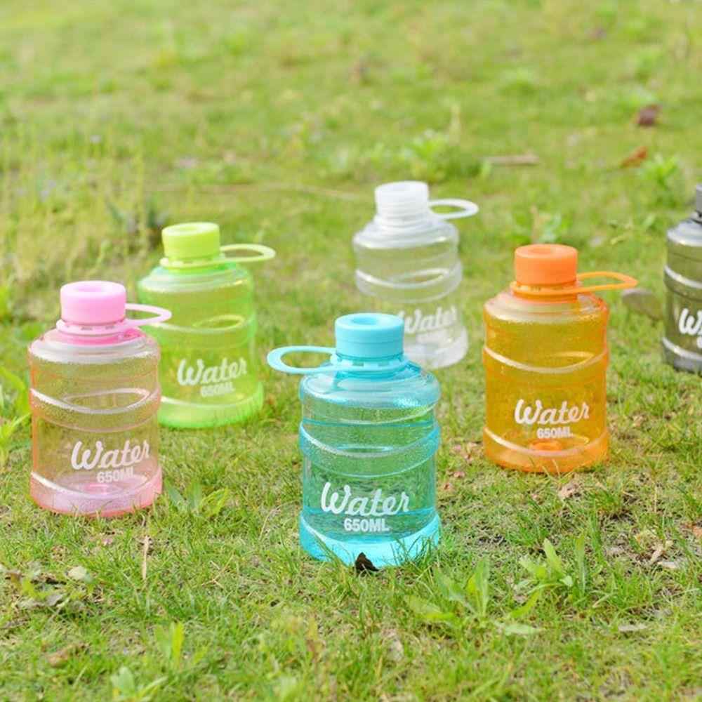 Fruit Tea 650ml Bucket Cup Drop Resistant Leak-proof Plastic Cup Creative Design Mini Size Water Bottle School