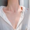 Cat's Eye Stone Love Necklace Korean Version Simple Personality Temperament Cold Style Collarbone Chain