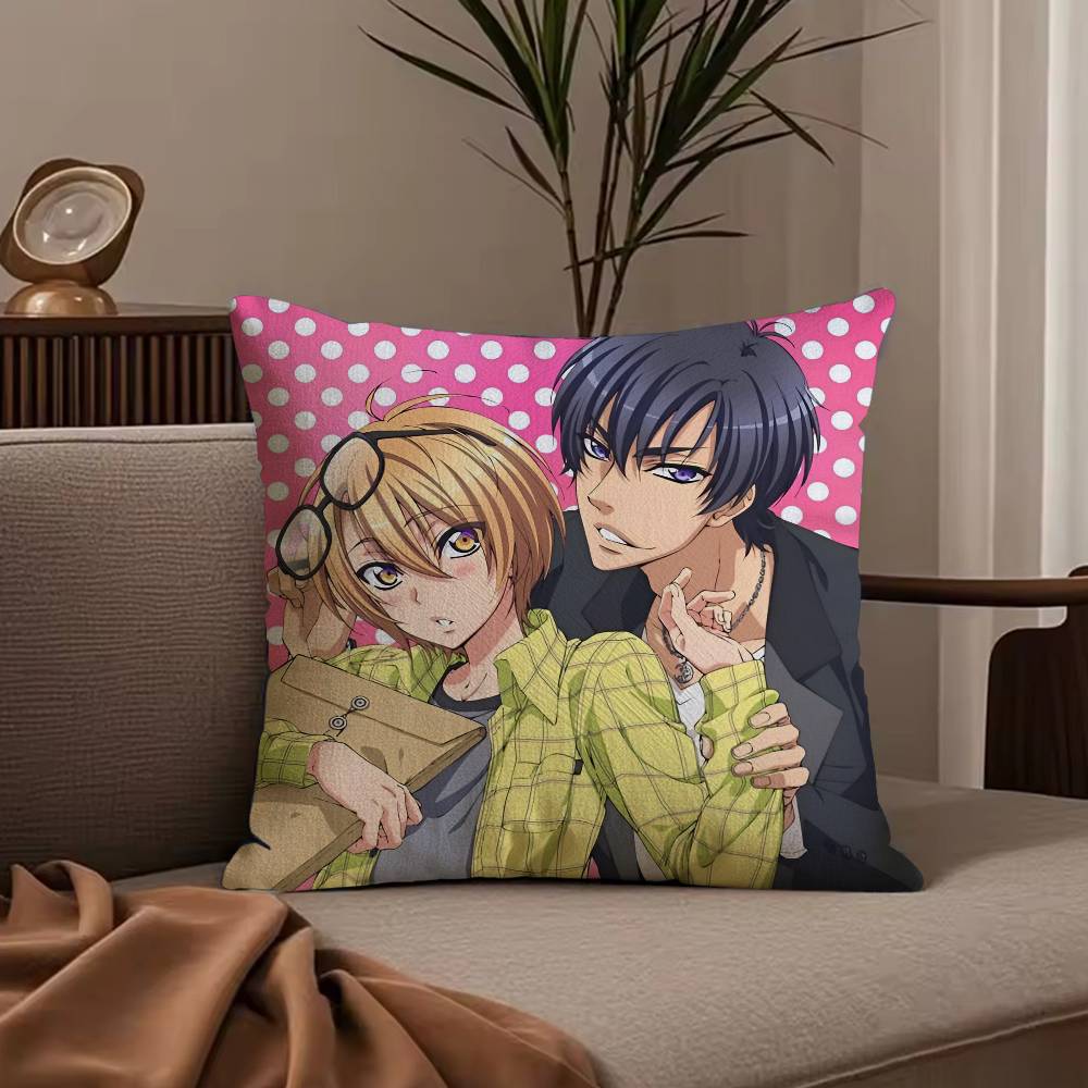 Anime L-Love S-Stage Pillow Case Anti-dustmite Pillowcase Invisible Zipper Silky Short Plush Sofa Cushion Cover
