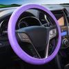 Car Steering Wheel Cover with Lamb Grain Leather Steering Wheel Cover without Inner Ring Elastic Band Handle Cover