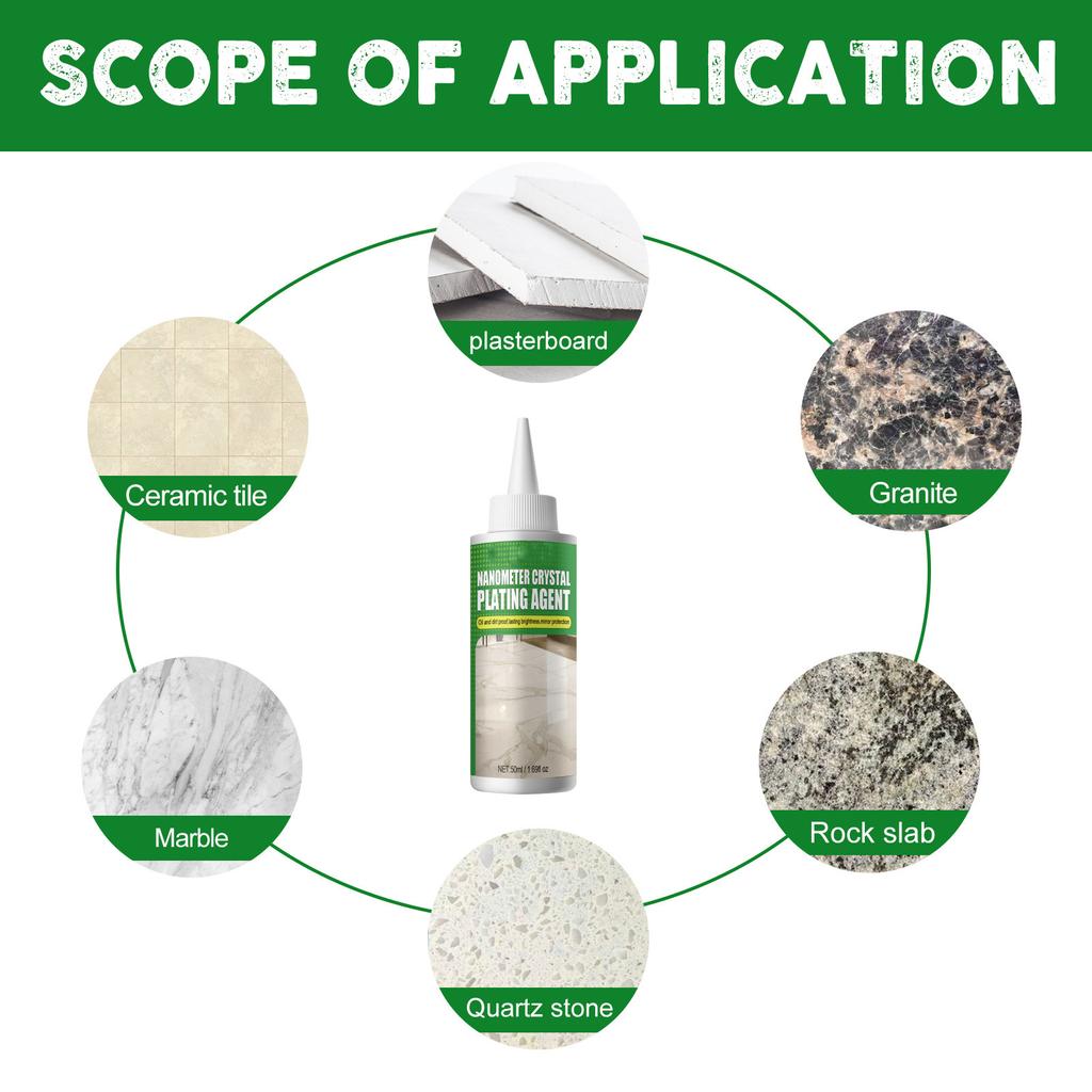 50ml Nano Krystalický Nátěr Pro Kuchyňské Obklady Mramorové Leštění Oprava Škrábanců Rozjasňovač Zvýrazňovač Lesku Pro Domácí Použití