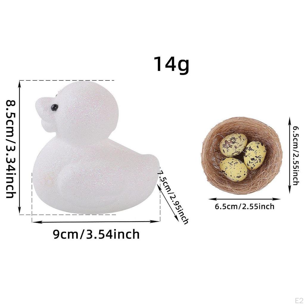 Artificial Duck and Bird Nest Egg DIY Craft Desktop Ornament Multifunctional for Children